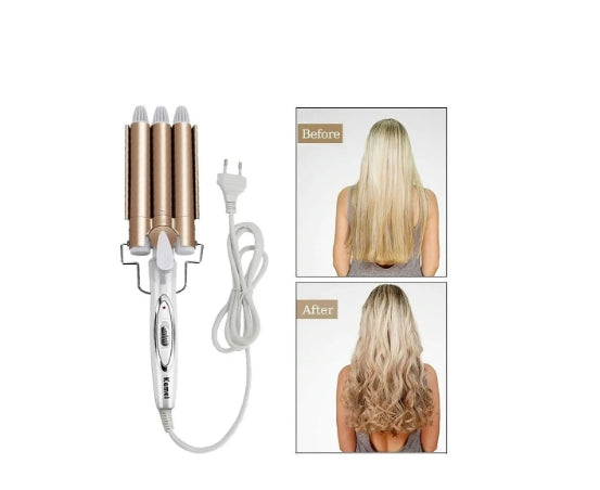 Pinza Rizadora Para Cabello 3tubos 40w